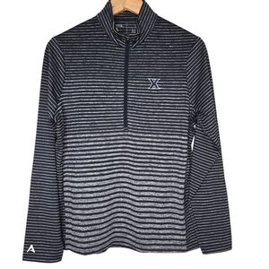 Antigua Womens Xavier Musketeers Stripex Ombre Quarter Zip Pullover Size Large